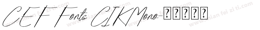 CEF Fonts CIK Mono字体转换